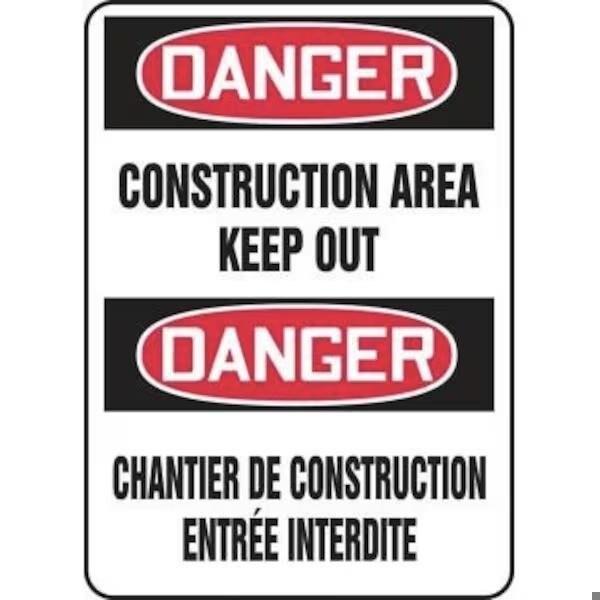 Accuform BILINGUAL SAFETY SIGN FRENCH 20 in FBMCRT011VA FBMCRT011VA - main